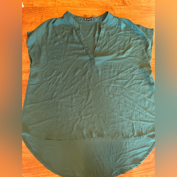 SHEIN Tops - SHEIN Green Dress Shirt
